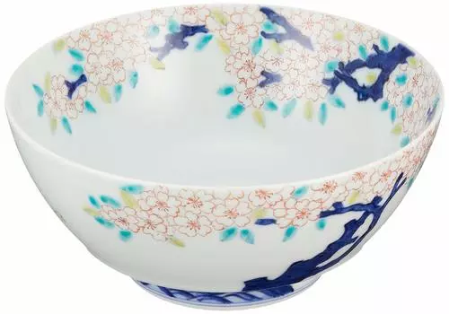 Arita Ware Kinemon Toen Ultimate Ramen Old Wooden Cherry Diameter Approximately 18 x Height 8cm Ramen Dishwasher Made in Japan R0188 The Bowl