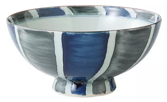 Arita ware rice bowl unique dark pattern 66277 (extra large) two-color