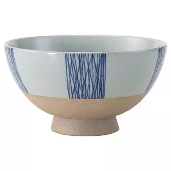 Arita ware rice diameter Koedabuchi made in Japan 74100 bowl, approx. 13cm, Jukusa, blue, синий