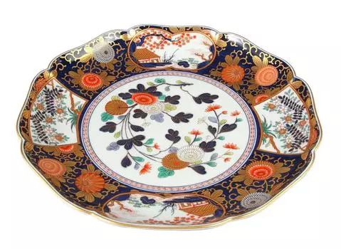 Arita Ware Shobido Main Store Rinpa Old Imari Style Сервировочная тарелка большая S-3069