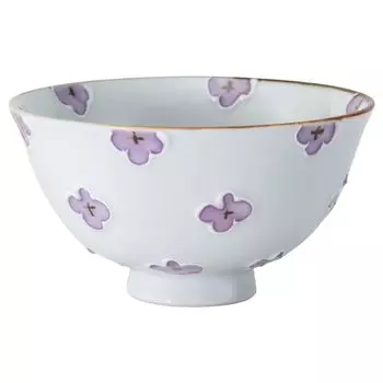 Arita ware tea diameter dogwood microwave dishwasher safe 25408 bowl, approx. 13cm, purple, safe, фиолетовый