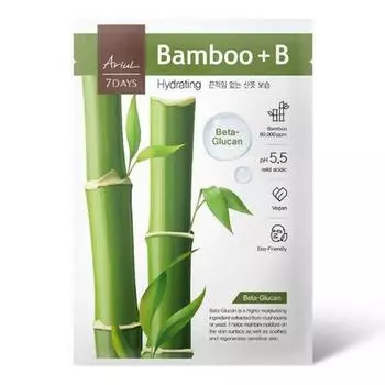 ARIUL 7 Days Bamboo + B увлажняющая тканевая маска, 1 шт.