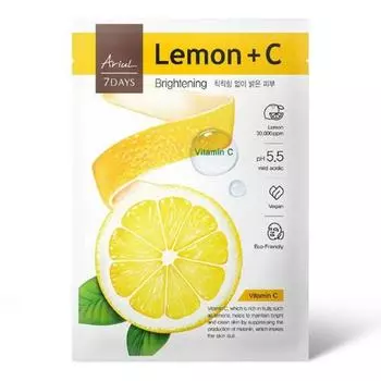 ARIUL Осветляющая тканевая маска 7 Days Lemon + C, 1 шт.