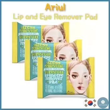 [Ariul] Снимающие стресс Purefull Lip & Eye Remover Pad 30 подушечек(55г)*3 шт./Очищающая влажная салфетка