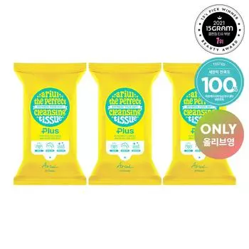 Ariul Stress Reliefing Purefull Cleansing Tissue Plus, 20 листов x 3 упаковки