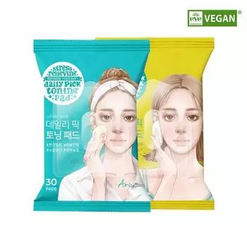 ARIUL Выберите 1 из 2 антистрессовых ежедневных прокладок Pick Pads Arial Peeling Pads 30 sheets