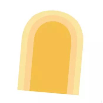 Арка Наклейка На Стену Бохо Наклейка Фон ПВХ Обои 31.5x19.7 для Школьной Гостиной жёлтый