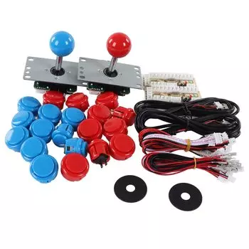 Аркадная игра DIY Entertainment Настольная игра Rocker Joystick Encoder Parts, (Синий Красный)