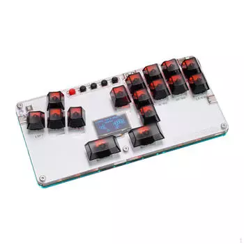 Аркадный контроллер Hitbox для файтингов, клавиатура-переключатель, портативная, с задержкой 1 мс, компактная игровая чёрный