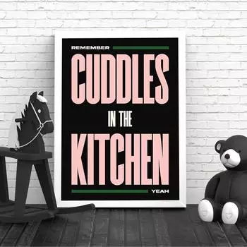 Арктические обезьяны Марди Бум обнимаются на кухне Тексты песен Цитата Настенная картина Картина на холсте Плакат Гостиная Украшение дома 21x30cm No Framed