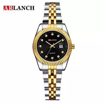 ARLANCH Пара Кварцевые Наручные Часы Женщины Мужчины Мода Кварцевые Часы Из Нержавеющей Стали Простые Дикие Подружки Пара Часы Подарок На День Рождения Часы Men Watch серебряный