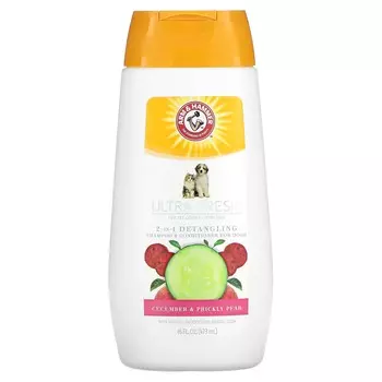 Arm & Hammer, 2-в-1 шампунь и кондиционер для распутывания шерсти собак, огурец и опунция, 16 жидких унций (473 мл)