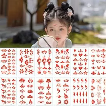 Arm Leg Waterproof Fake Tattoo Body Art Stickers Forehead Tattoo Decals Flowers Temporary Tattoo 30pcs