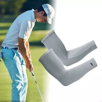 Arm Sleeves for Sun Protection and Cooling Outdoor Activities L серый