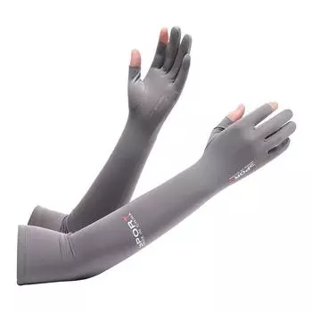 Arm Sleeves Sun Uv Protection Long Ice Silk Sports Sleeve Hand Cover Men Women 2 Fingers Outdoors Breathable