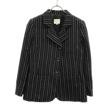 ARMANI COLLEZIONI Made in Italy Wool Blend Striped Pattern tailored jacket Women Used