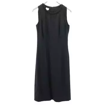 ARMANI COLLEZIONI Сделано в Италии Смесь шерсти Без рукавов Цельное 38 черный Женский Б/у