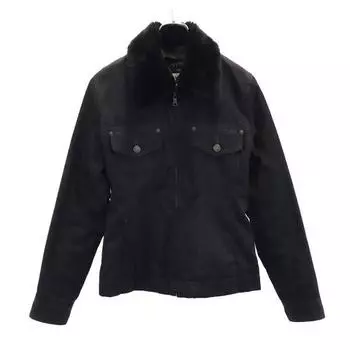 ARMANI EXCHANGE 90s Fur collar Old Zip jacket S Dark gray Quilted backing Women Used