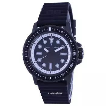 Armani Exchange Leonardo Кварцевые мужские часы с силиконовым ремешком AX1852 чёрный