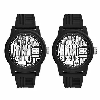 Armani Exchange Pair Watch ATLC Monochrome Black AX1443AX1443 с футляром для хранения [предмет]