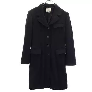 ARMANI JEANS Made in Italy Wool Blend Chester coat USA8 black Women Used