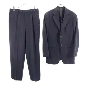 ARMANI made in Italy Striped Pattern suit Setup Gray tailored jacket Men s Used