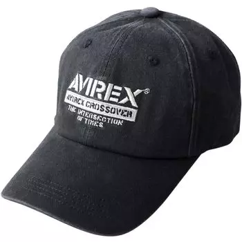 Армейская кепка с низким профилем, бейсболка, хлопковая кепка, 6-панельная кепка поло, полная кепка, бесплатный крест [Avirex] мужская (JP, Алфавит, Размер, Черный)