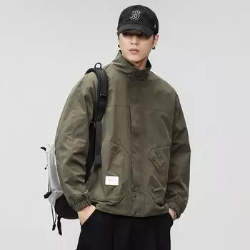 Армейская зеленая куртка мужская свободная большого размера ветрозащитная повседневная куртка куртка топ модный бренд M неоновый жёлтый