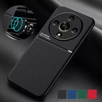 Армированный силиконовый прочный нескользящий чехол для Honor Magic 6 Lite Magic6 Pro 5 Lite X9b X8b X9a 90 70 чехол автомобильный магнитный держатель противоударный чехол держатель Honor 70 чёрный