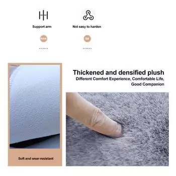 Подлокотник Коврик для коробки Подлокотник Мягкая плюшевая подушка Подлокотник Простая установка Крышка коробки чёрный