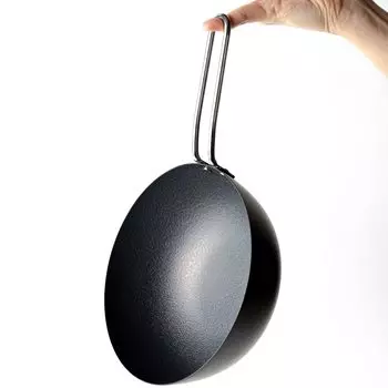 Arnest A-77691 Apod Wok, кемпинг, 7,1 дюйма (18 см), Сделано в Японии, Изготовлено из железа, Антипригарное покрытие (Волоконно-оптическая линия), Легкость передачи, устойчивость к ржавчине, использование