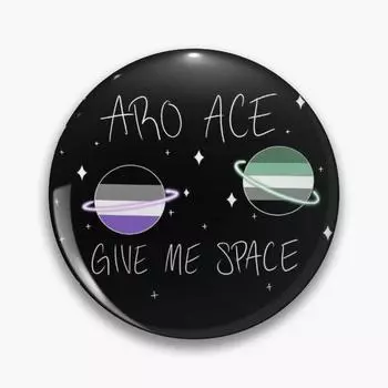 Aroace Give Me Space, настраиваемая мягкая пуговица, булавка для женщин, милый мультяшный значок на лацкане, ювелирный значок, металлическая брошь на воротнике одежды