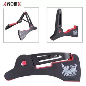 Aroma AGS-03 Подставка-держатель с А-образной рамкой для гитар всех размеров, бас-гитар, струнных инструментов чёрный