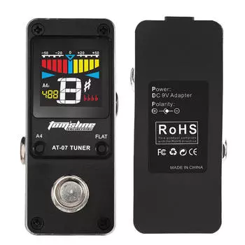 AROMA AT-07 Mini Chromatic Tuner Педаль эффектов Mini Single Electric Guitar Effects