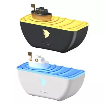 Aroma Diffuser 300ml 7 Color Lights Changing Silent Boat Shaped Essential Oil Diffuser Air Diffuser for Mom SPA Yoga Home Office белый