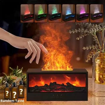 Арома увлажнитель воздуха Flame Carry эфирный масляный диффузор увлажнитель воздуха ароматерапевтический ароматизатор с подсветкой и пультом дистанционного управления