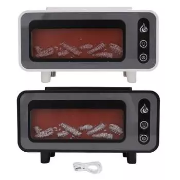 Диффузор для камина Vintage Flame Essential Oil USB увлажнитель 200 мл для спа дома йога White