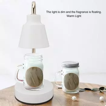 Ароматерапевтическая лампа для плавления воска, мини-регулируемая лампа для плавления воска, белая декоративная свеча для спальни, ночник, 110–220 В, США