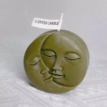 Ароматерапевтическая свеча Moon Face для украшения дома, освещения туалета