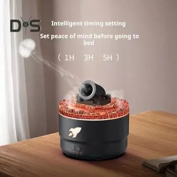 Ароматерапевтический увлажнитель с функцией автоматического отключения по таймеру, бесшумный диффузор эфирных масел с 7-цветной подсветкой US Plug чёрный