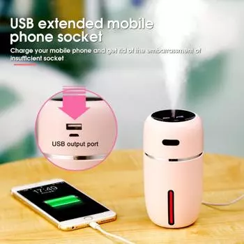 Ароматерапевтический увлажнитель воздуха 7 цветов светодиодный ночник портативный креативный интеллектуальный автомобильный аксессуар анионный туманообразователь мини беззвучный