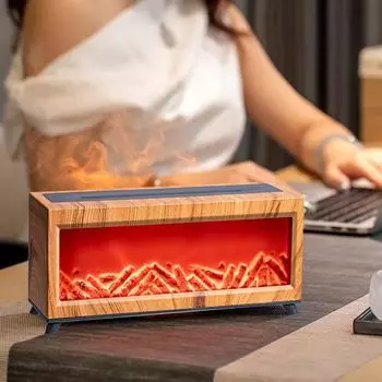 Ароматерапевтический увлажнитель воздуха, диффузор эфирных масел с функцией таймера и пультом дистанционного управления, малошумный камин для ароматерапии US Plug белый