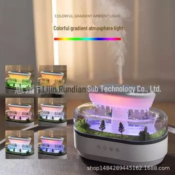 Ароматерапевтический увлажнитель воздуха Raindrop с эффектом пламени и разноцветной подсветкой EU Plug