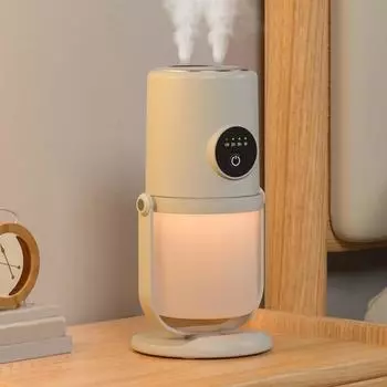 Ароматерапевтический увлажнитель воздуха с вращающимся кронштейном, интеллектуальным таймером, режимом двойного распыления, бесшумным распылителем воздуха с резервуаром для воды большой емкости бежевый