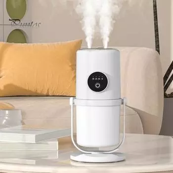 Ароматерапевтический увлажнитель воздуха с вращающимся кронштейном, интеллектуальным таймером, режимом двойного распыления, бесшумным распылителем воздуха с резервуаром для воды большой емкости бежевый