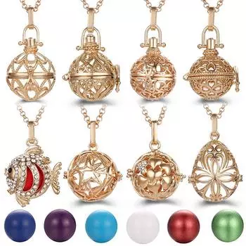Ароматерапевтическое ожерелье в стиле золотой рыбки: Диффузор эфирных масел из циркония, аксессуар для коробки духов Hanfu 1 glow ball