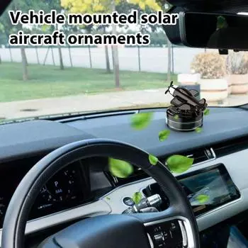 Ароматерапия для автомобиля на солнечных батареях Вращающийся самолет Дизайн Автомобильный диффузор ароматов Эстетический автомобиль на солнечных батареях Ароматерапия для автомобиля белый