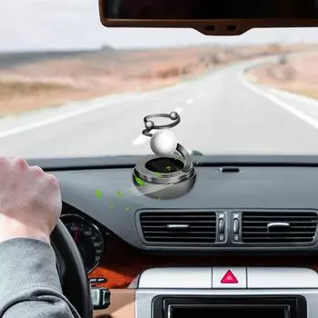 Ароматерапия на солнечных батареях для автомобиля, автомобильный диффузор духов, дизайн Star Ball, автомобильный ароматизатор, освежитель воздуха для автомобиля на 360 градусов красный
