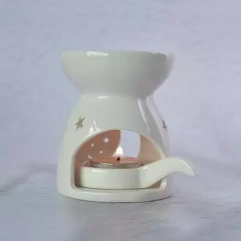 Ароматерапия с ложкой, белая керамическая ароматерапия, воскотопка с вырезом, домашний настольный нагреватель воска для спальни, комнаты для медитации