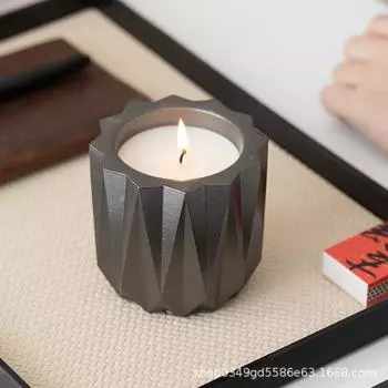 Aromatherapy candle empty cup soy wax container osmanthus romantic fragrance indoor long-lasting living room ornaments Black V-cup белый